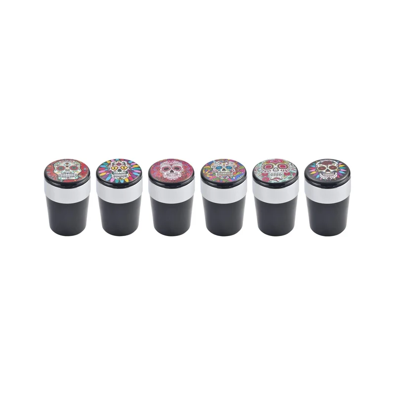 Champ Mexican Skull Auto Aschenbecher mit LED – 6er Display