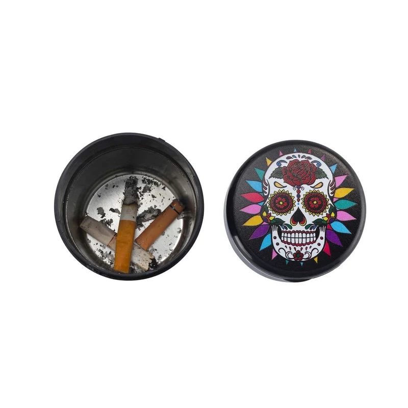 Champ Mexican Skull Auto Aschenbecher mit LED – 6er Display