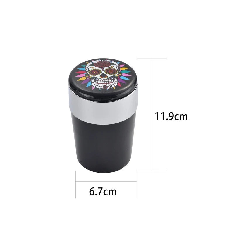 Champ Mexican Skull Auto Aschenbecher mit LED – 6er Display