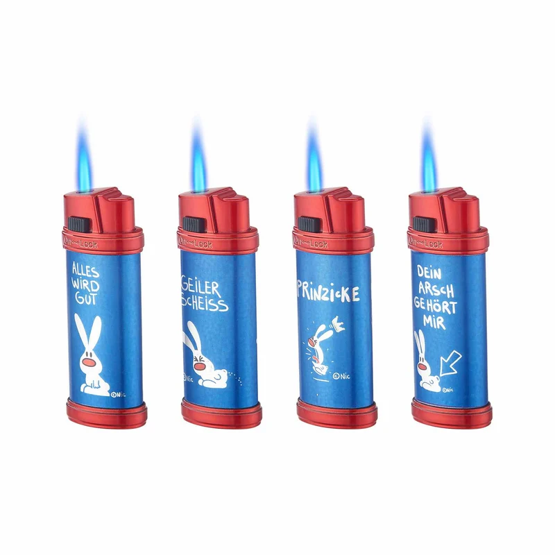 Champ NIC Funny Bunny – Feuerzeug blaue Flamme, 12er Display