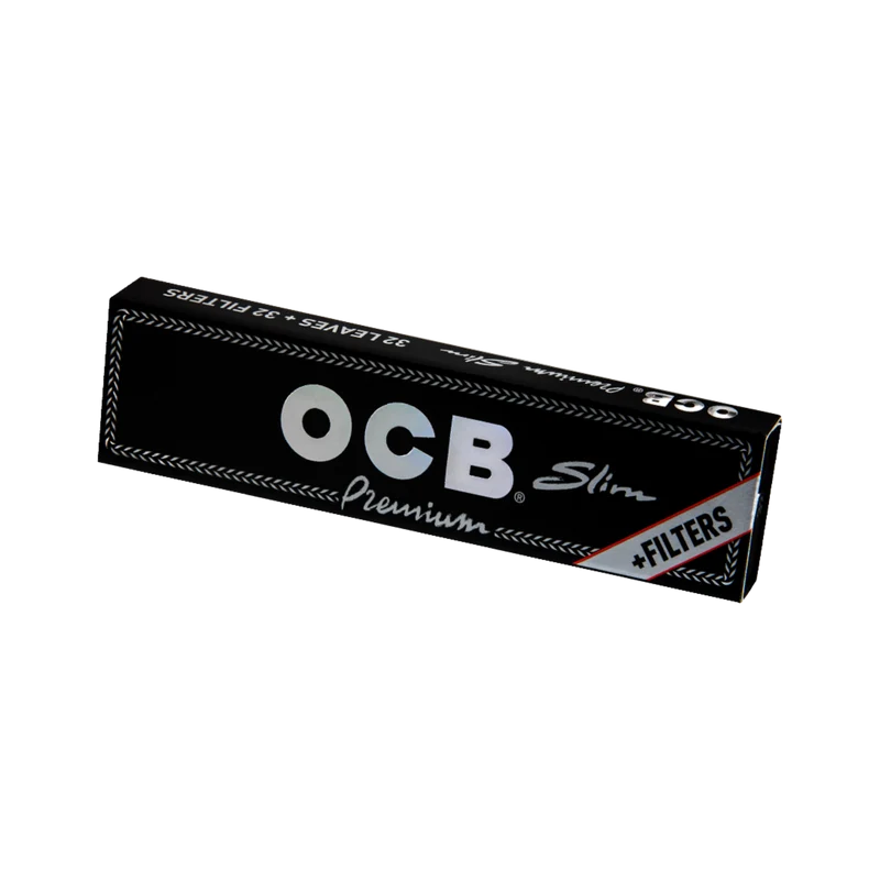 OCB Premium King Size Slim – Papers + Tips, 32 Blatt