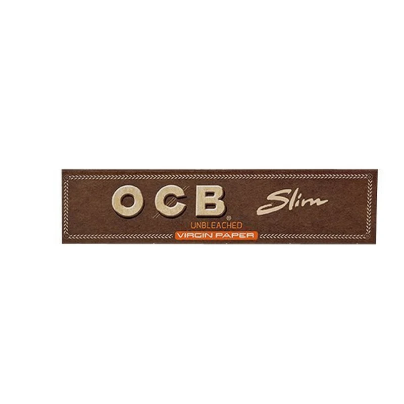 OCB Virgin Unbleached King Size Slim – Papers Display 50 x 32 Blatt