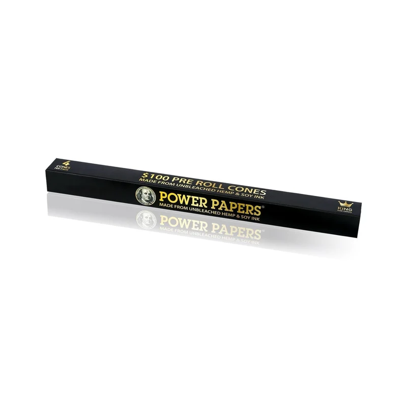 Power Papers 100 Dollar – King Size Cones, Box 24x4 Stück