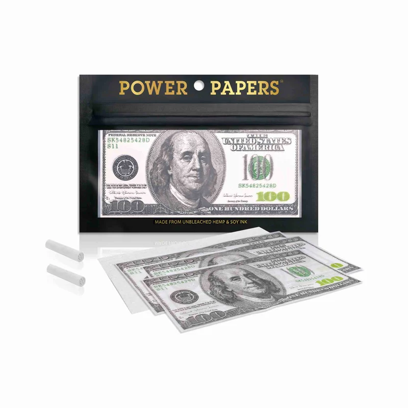 Power Papers 100 Dollar – Super King Size Papers + Tips