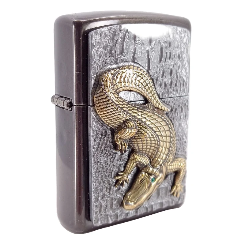 Original Zippo Lighter Crocodile Emblem