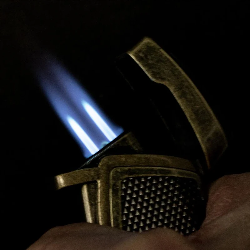Cigar Lighter PASSATORE "Bogota Antik" med 2 Jet Flammer
