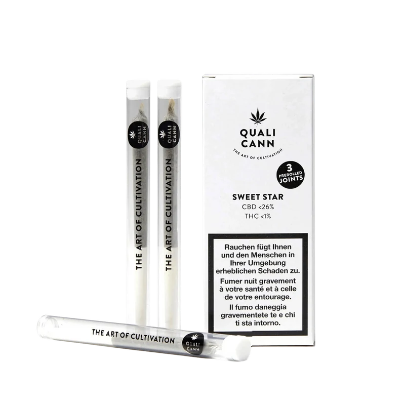 Qualicann CBD Joints Sweet Star – tabakfrei, 3 Stk.