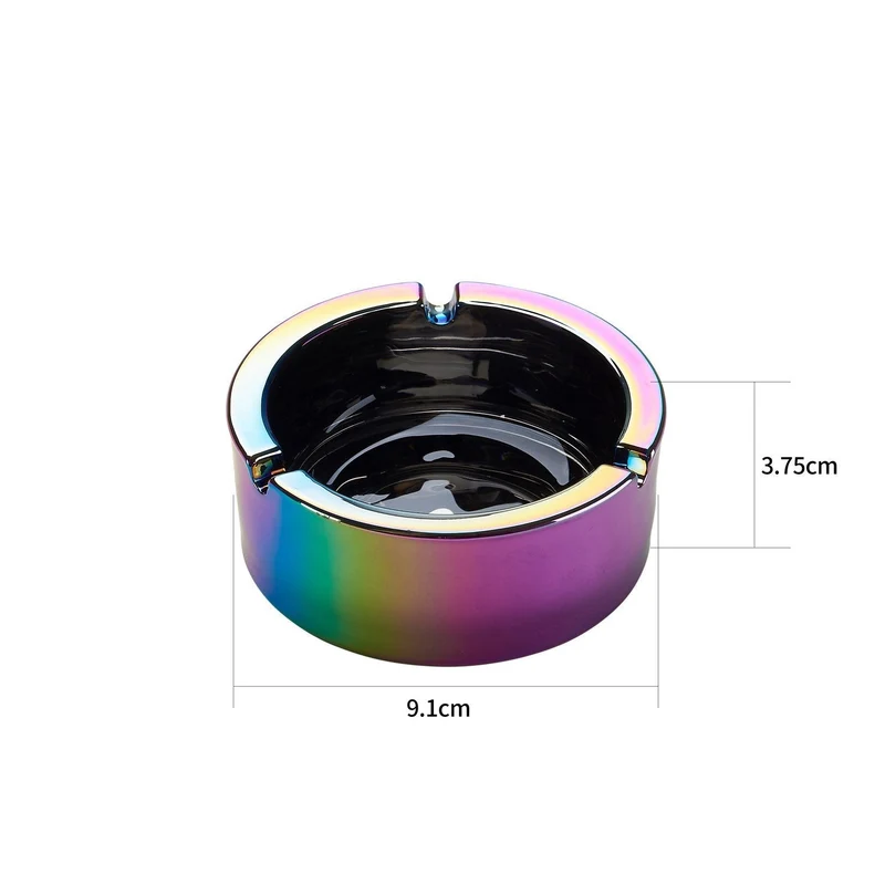 Champ Rainbow Glas Aschenbecher rund – Display, 8 Stk.