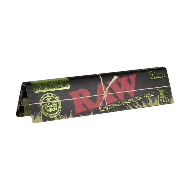 RAW Black Organic Hemp King Size Slim – Papers, 50 Stk.