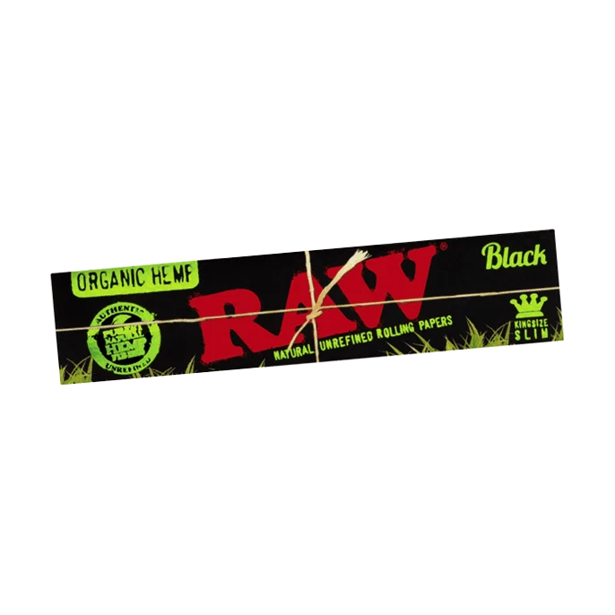 RAW Black Organic Hemp King Size Slim – Papers, 50 Stk.