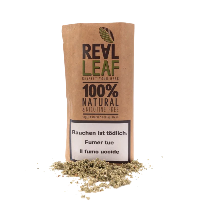 Real Leaf Organic Kräutermischung – Tabakersatz, 5x30 g