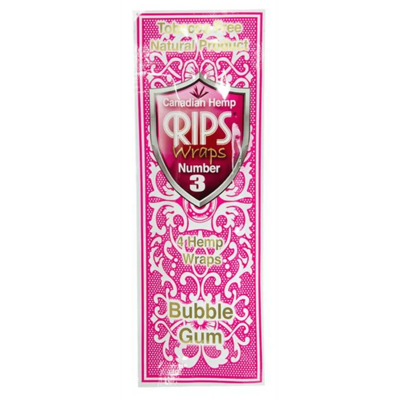 Rips Canadian Hemp Wraps Bubble Gum – Blunt Wraps, 15x4 Stk.