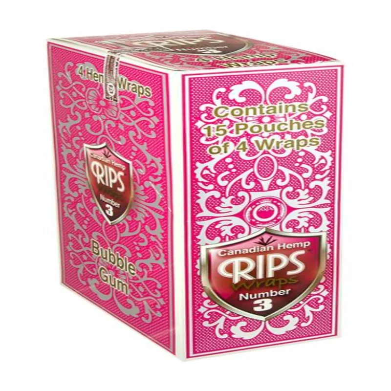 Rips Canadian Hemp Wraps Bubble Gum – Blunt Wraps, 15x4 Stk.