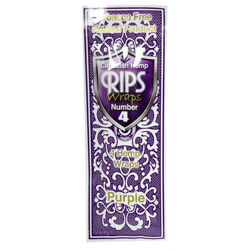 Rips Canadian Hemp Wraps Purple – Blunt Wraps, 15x4 Stk.