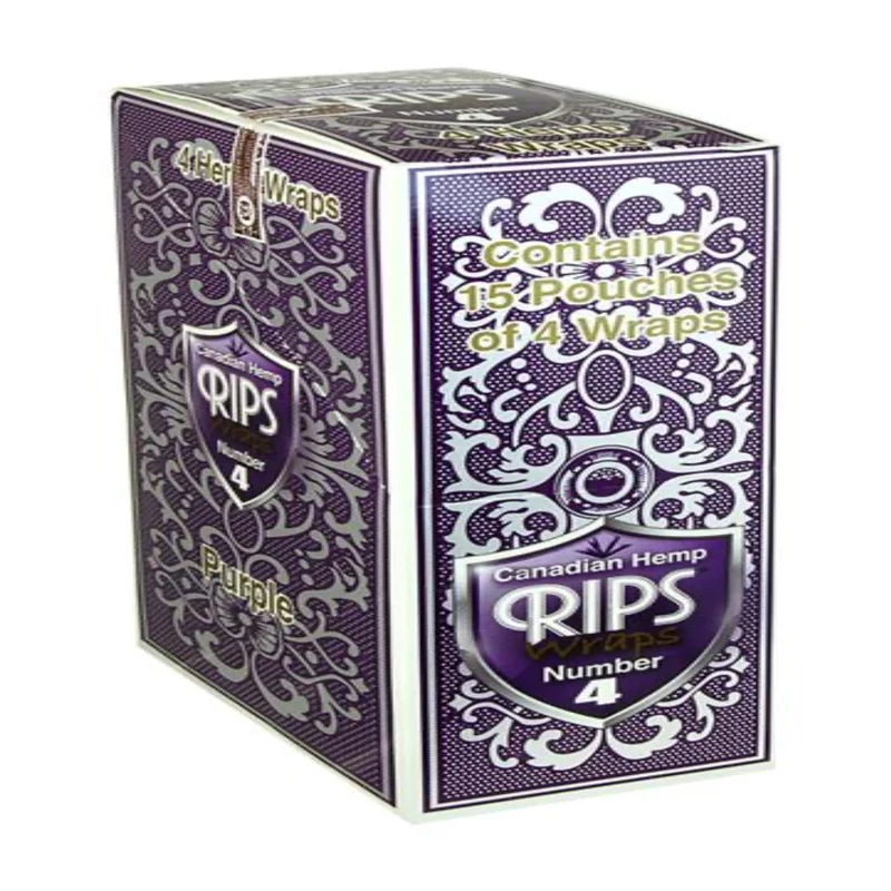 Rips Canadian Hemp Wraps Purple – Blunt Wraps, 15x4 Stk.