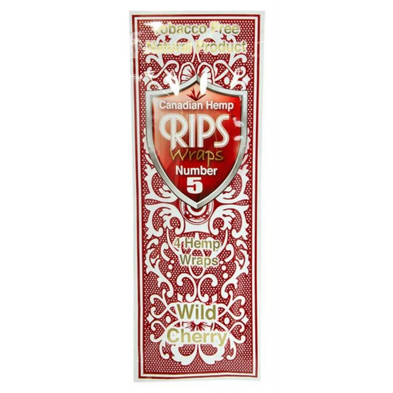 RIPS Canadian Hanf Blunt Wraps Wild Cherry – Box, 15 × 4 Wraps