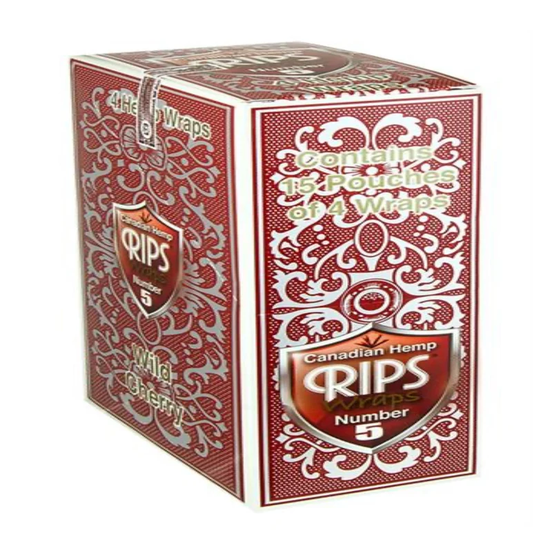 RIPS Canadian Hanf Blunt Wraps Wild Cherry – Box, 15 × 4 Wraps