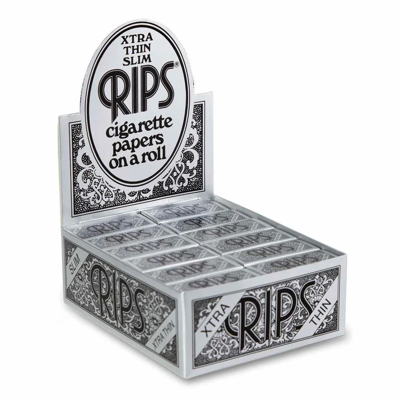 Rips Schwarz Slim Rolls – Papers auf Rolle, 24 Stk.