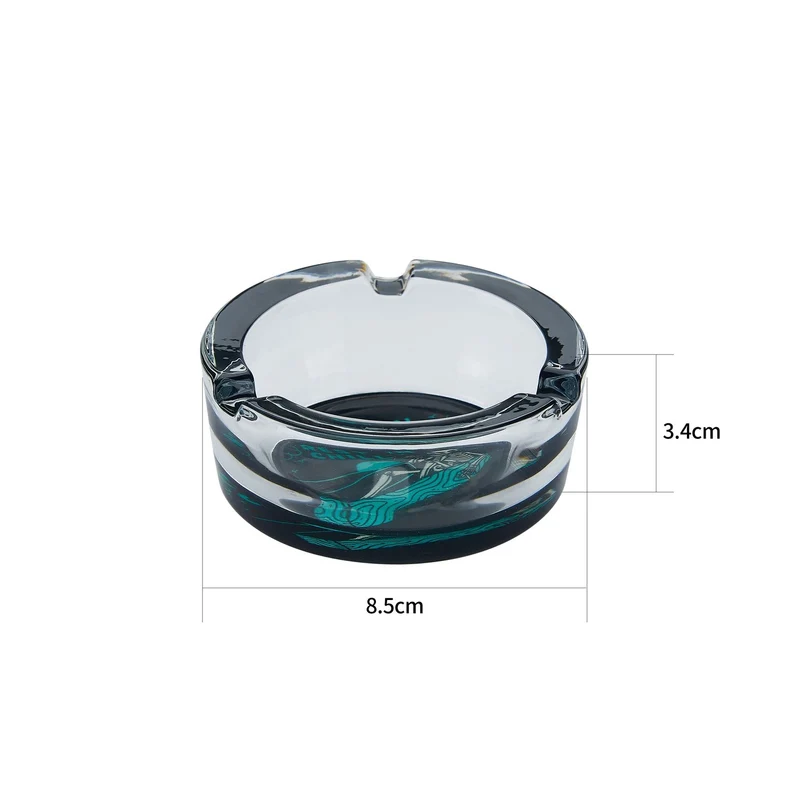 Champ High - Skull Glas Aschenbecher rund (6 Stk.)