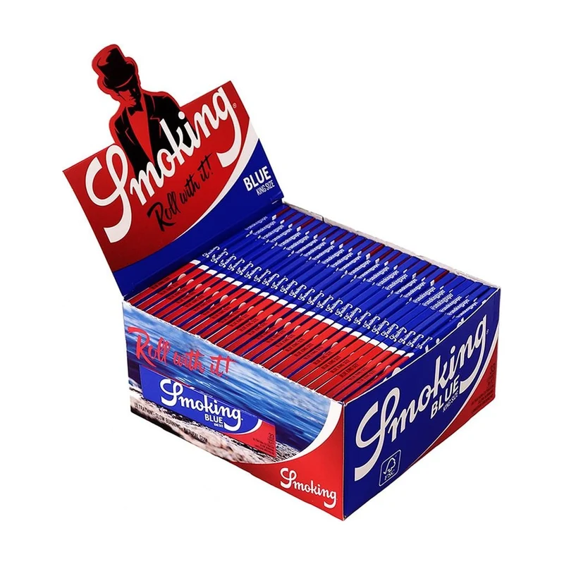 Smoking Blue King Size Papers – Display, 50 Hefte à 33 Blatt