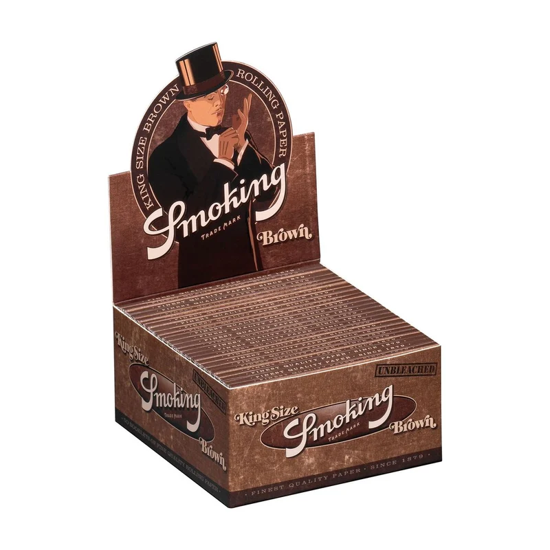 Smoking Brown King Size Papers – Display, 50 Hefte à 33 Blatt
