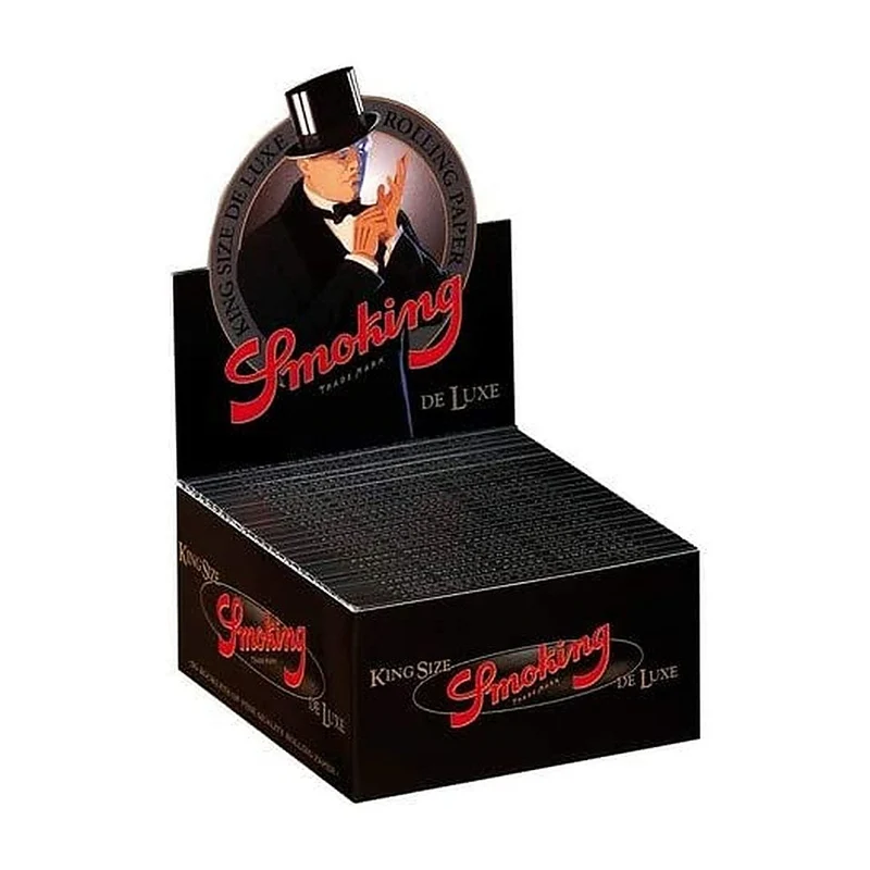 Smoking De Luxe Schwarz King Size Papers – Display, 50 Hefte à 33 Blatt