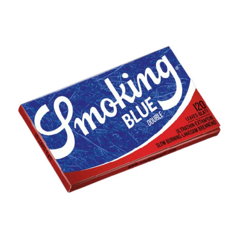 Smoking Blue Double Window Papers – Display, 25 Hefte à 120 Blatt