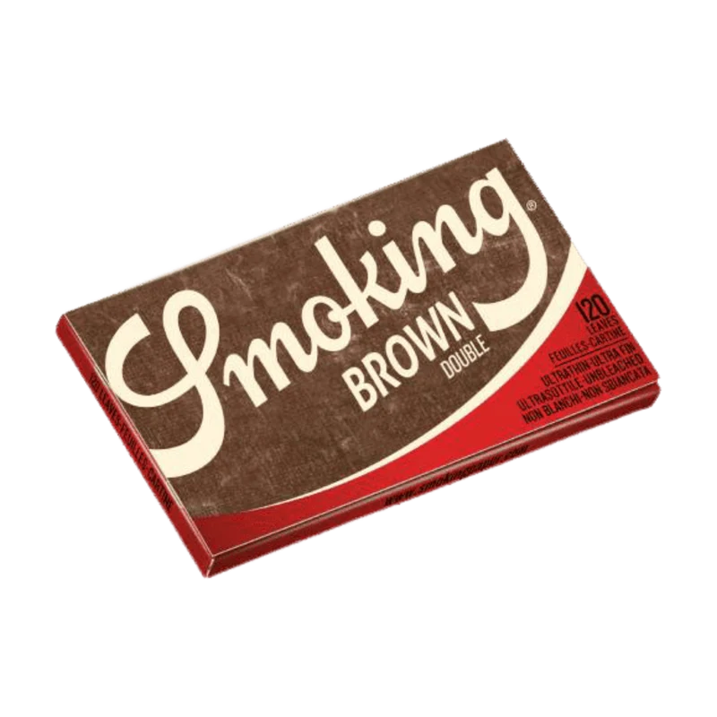 Smoking Brown Double Window Papers – Display, 25 Hefte à 120 Blatt