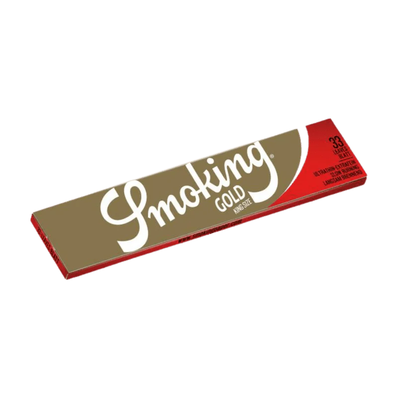 Smoking Gold King Size Slim Papers – Display, 50 Hefte à 33 Blatt