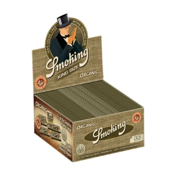 Smoking Organic King Size Papers – Display, 50 Hefte à 33 Blatt