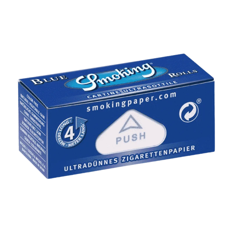 Smoking Blue Rolls King Size 4 m – Display, 24 Rollen
