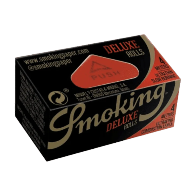Smoking De Luxe Rolls Schwarz 4 m – Display, 24 Rollen