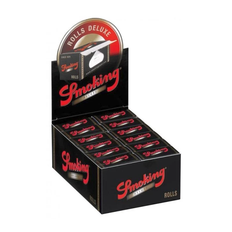 Smoking De Luxe Rolls Schwarz 4 m – Display, 24 Rollen