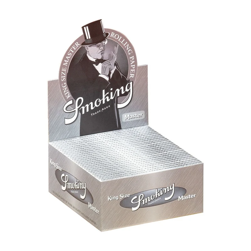 Smoking Silver Master King Size Slim Papers – 33 Blatt, Heft oder Display à 50