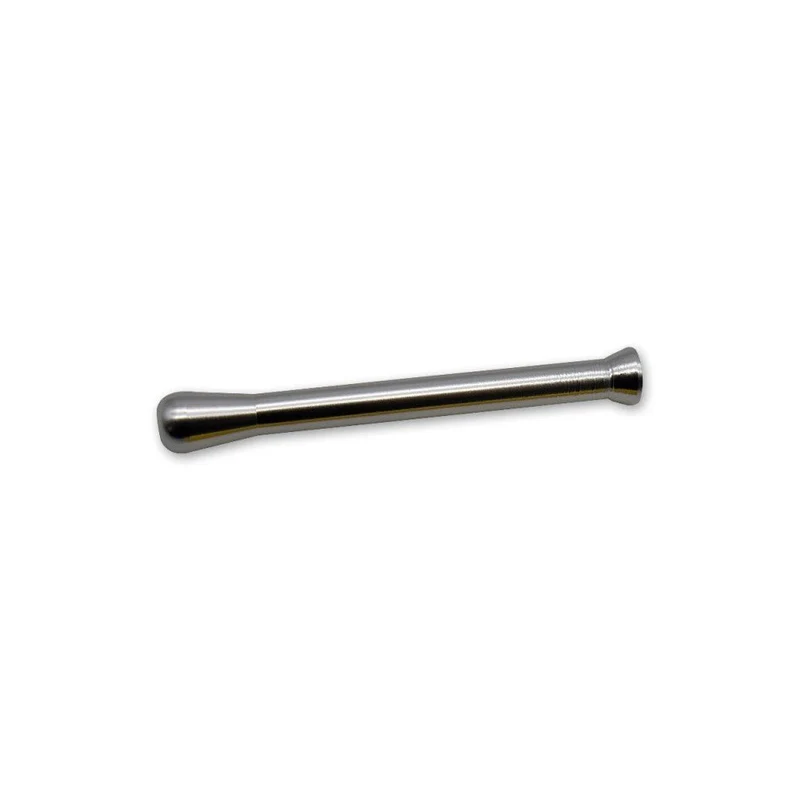 Growpoint Ziehrohr Alu Rundkopf Silber – Rohr für Schnupftabak, 67mm