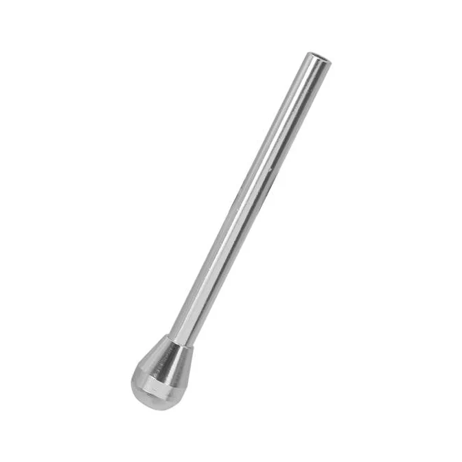 Growpoint Ziehrohr Alu Rundkopf Silber – Rohr für Schnupftabak, 67mm