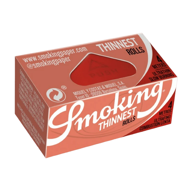 Smoking Thinnest Rolls Slim 4 m – Display, 24 Rollen