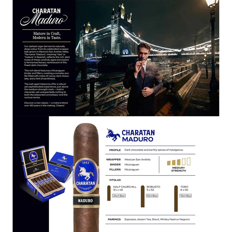 Charatan Maduro Half Churchill