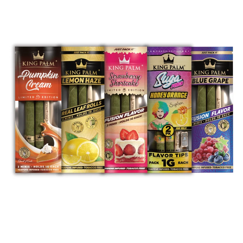 King Palm Mini Bundle – aus Palmblatt, 5 Mini Palmblatt Blunts