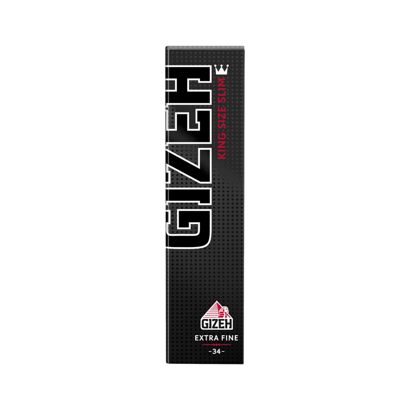 GIZEH Black King Size Slim Papers – Display, 50 Hefte à 34 Blatt