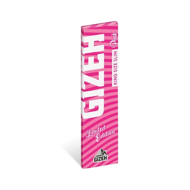 GIZEH Pink King Size Slim Papers – 34 Blatt