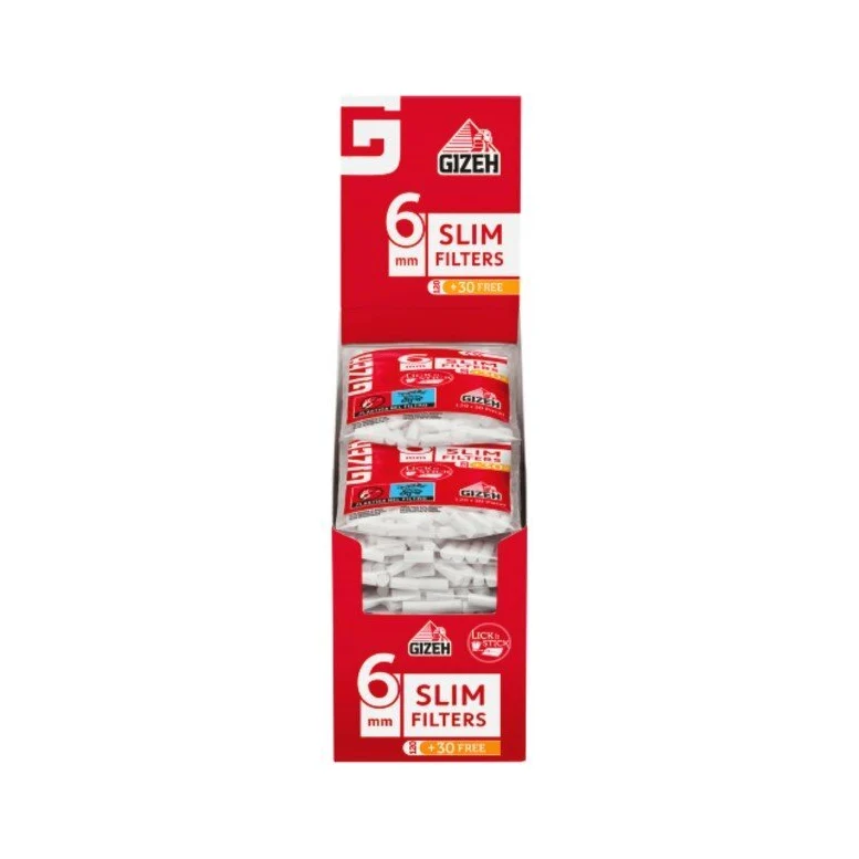 GIZEH Slim Filter 6mm Bag – 150 Stück (120+30)