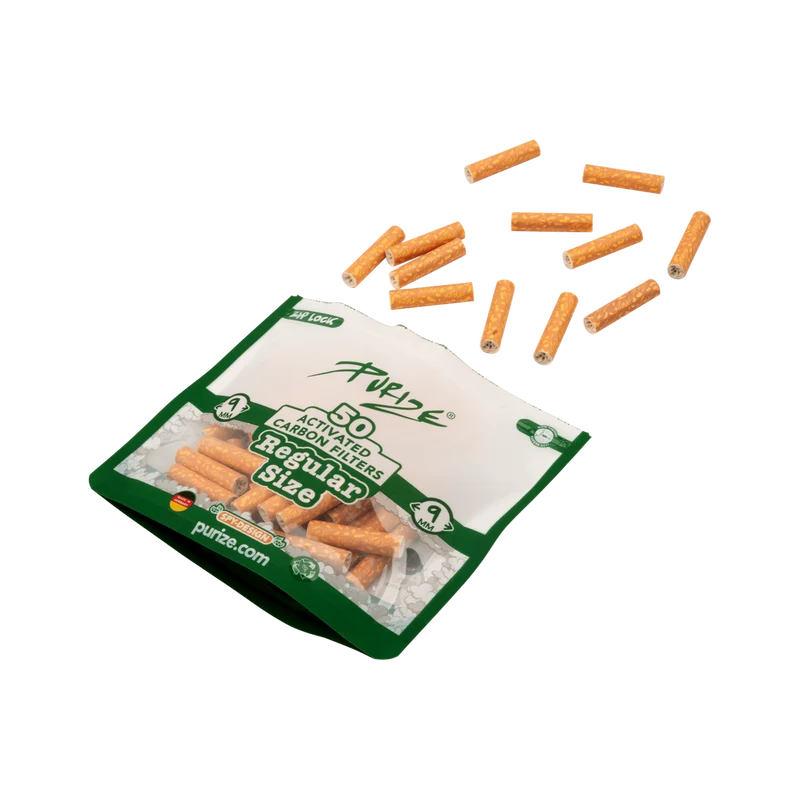 Purize Regular Spy – Aktivkohlefilter 9 mm, 50 Stk.