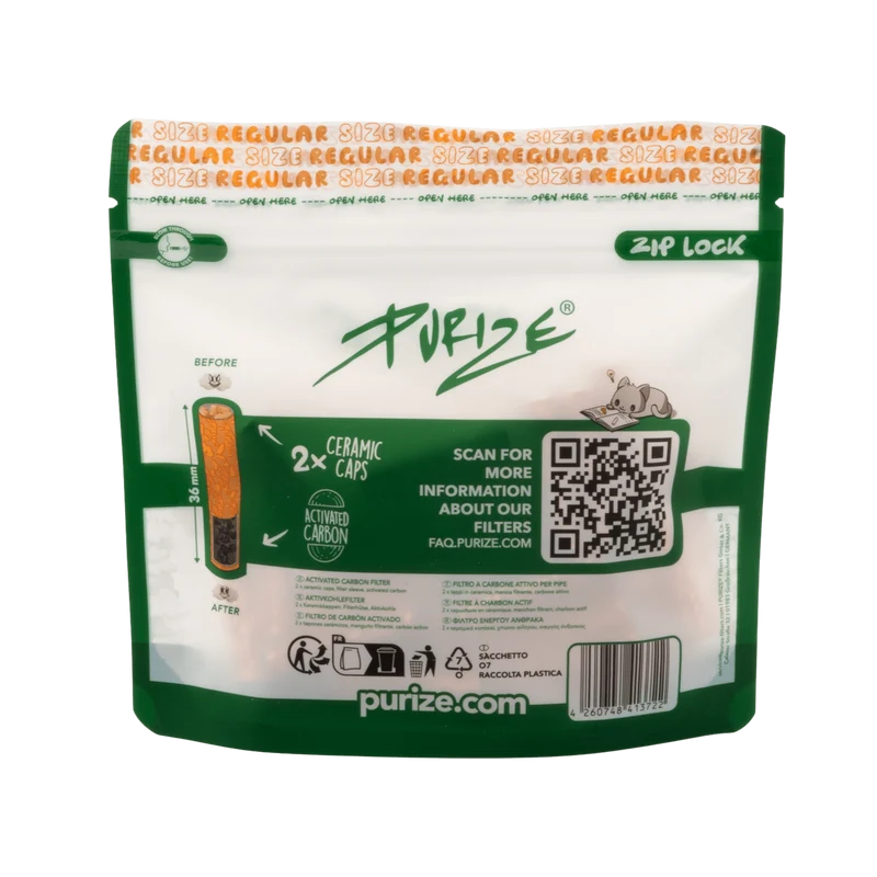 Purize Regular Spy – Aktivkohlefilter 9 mm, 50 Stk.