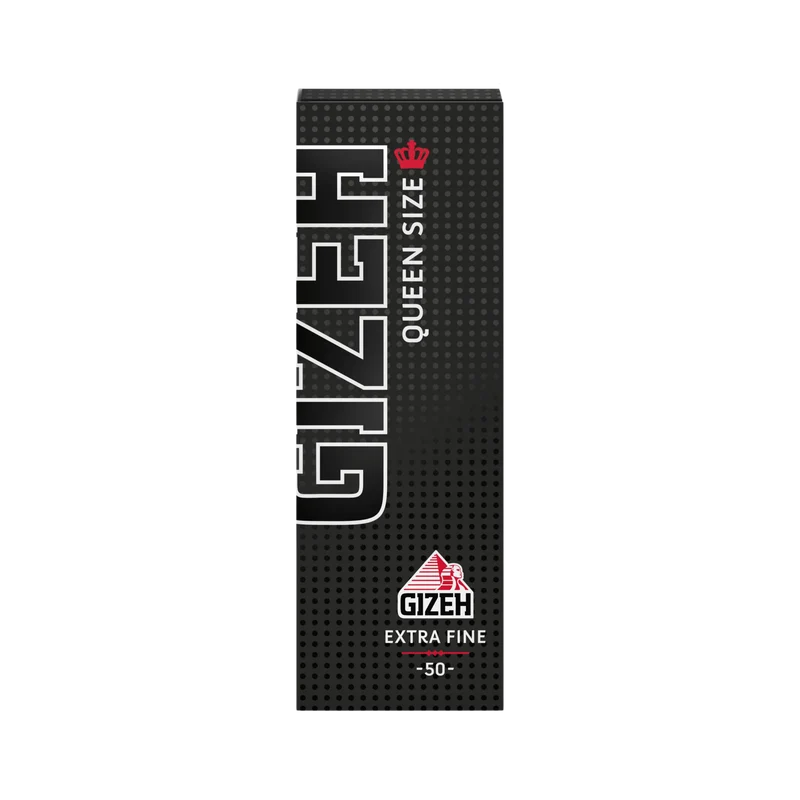 GIZEH Black Queen Size Papers – Display, 25 Hefte à 50 Blatt