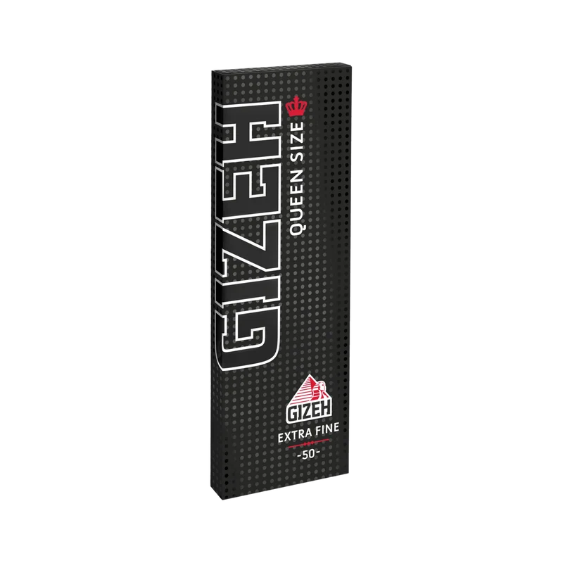 GIZEH Black Queen Size Papers – Display, 25 Hefte à 50 Blatt