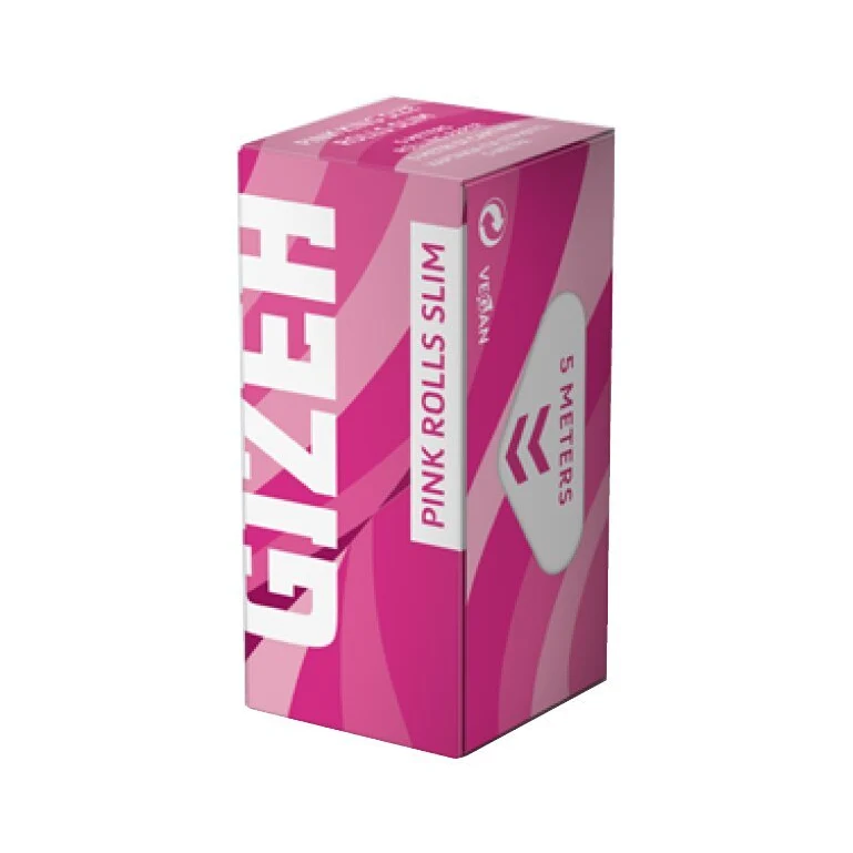 GIZEH Pink Rolls Slim 5m – Display à 20 Rollen