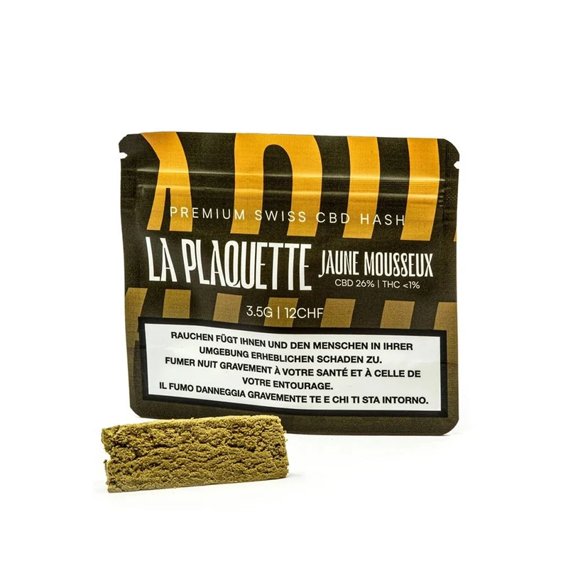 La Plaquette Jaune Mousseux – CBD Hash 3.5 g