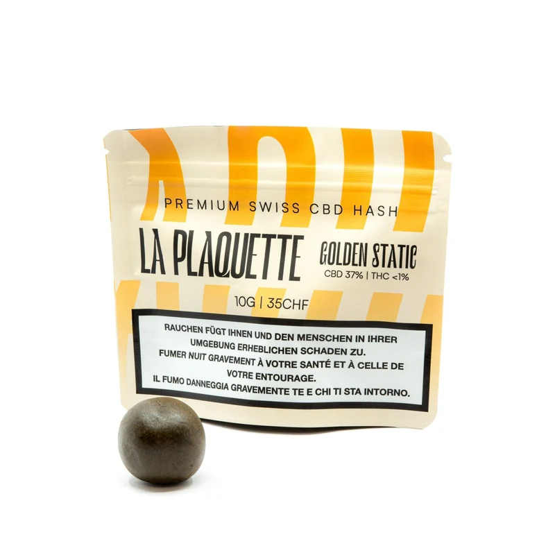 La Plaquette Golden Static – CBD Hash 10 g