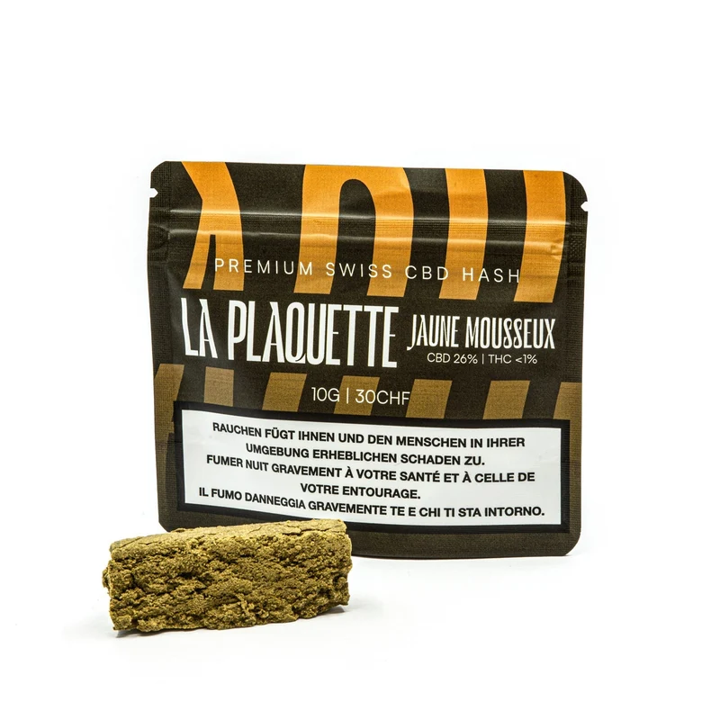 La Plaquette Jaune Mousseux – CBD Hash 10 g